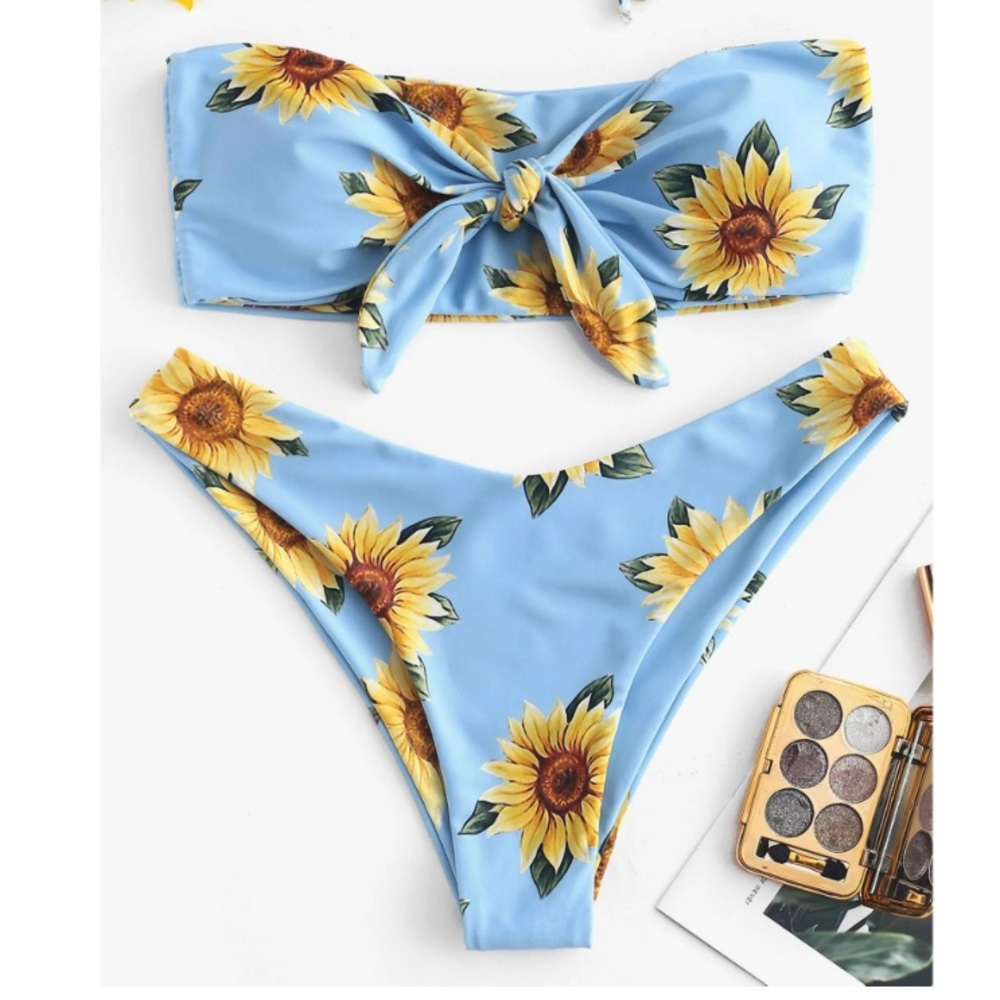 Baby Blue Sunflower Bikini